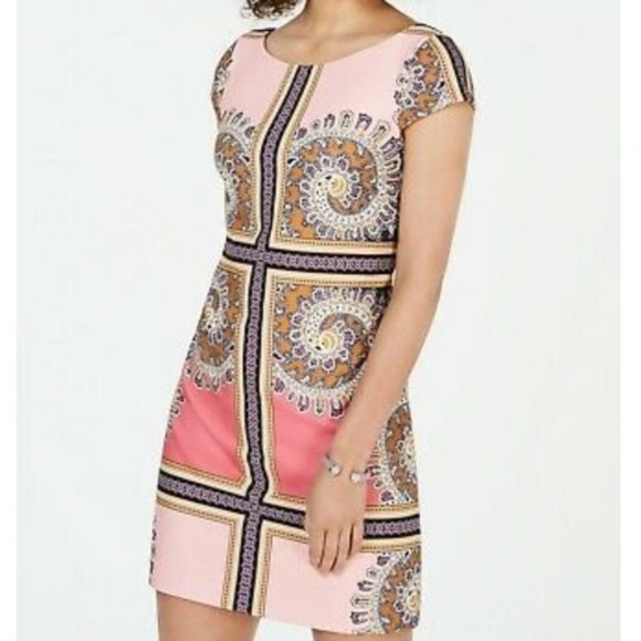 Vince Camuto Dresses & Skirts - Vince Camuto Coral Paisley Shift Dress Size 10 NWT
